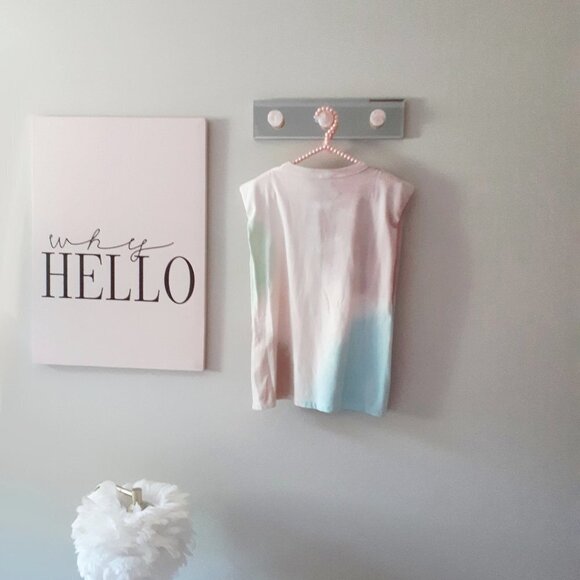 EUC Retrod tie dye cotton padded shoulder muscle top, M - Picture 4 of 8